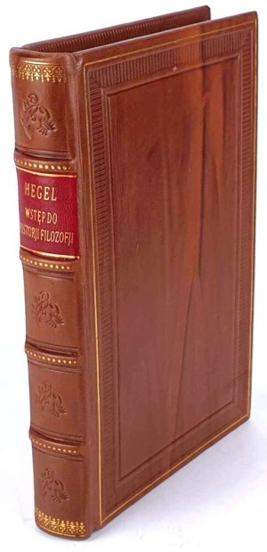 HEGEL- INTRODUCTION TO THE HISTORY OF PHILOSOPHY 1st ed. 1924