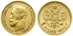 Russie, 5 roubles, 1900 ФЗ, St. Petersburg
