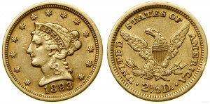 United States of America (USA), 2 1/2 dollars, 1893, Philadelphia