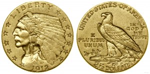 Spojené štáty americké (USA), 2 1/2 dolára, 1912, Philadelphia