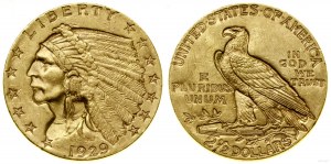 United States of America (USA), 2 1/2 dollars, 1929, Philadelphia