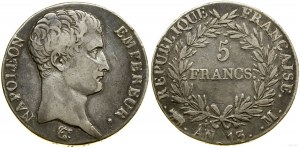 Francia, 5 franchi, AN XIII (1804-1805) M, Tolosa