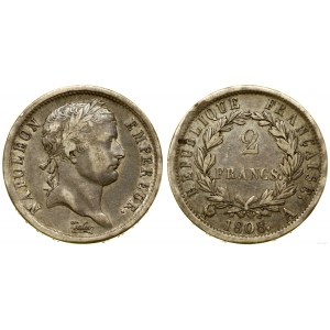 Francja, 2 franki, 1808 A, Paryż