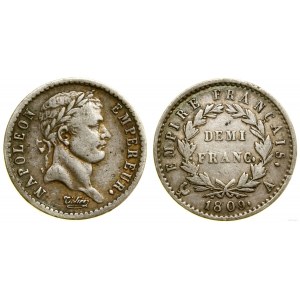 Francja, 1/2 franka, 1809 A, Paryż