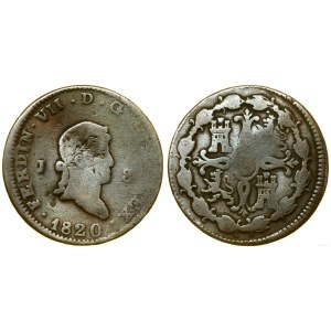 Hiszpania, 8 maravedi, 1820 J, Jubia
