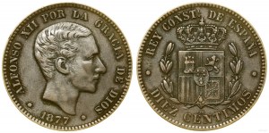 Spain, 10 centimes, 1877 OM, Barcelona
