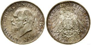 Deutschland, 3 Mark, 1914 D, München