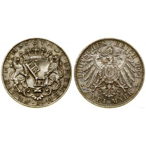 Niemcy, 2 marki, 1904 J, Hamburg