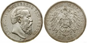 Niemcy, 5 marek, 1891 A, Berlin