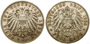 Germany, 5 marks, 1904 A, Berlin