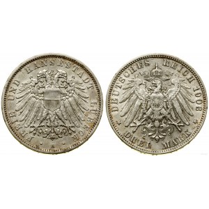Germany, 3 marks, 1908 A, Berlin