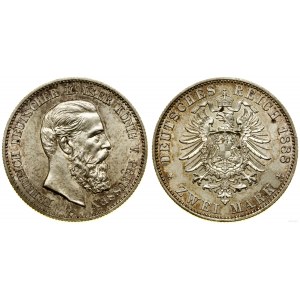 Niemcy, 2 marki, 1888 A, Berlin