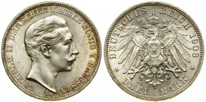Nemecko, 3 marky, 1908 A, Berlín