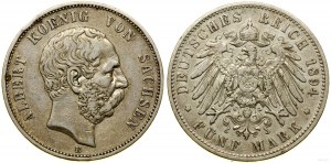 Germany, 5 marks, 1894 E, Muldenhütten