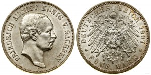 Germany, 5 marks, 1907 E, Muldenhütten