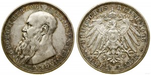Niemcy, 3 marki, 1908 D, Monachium