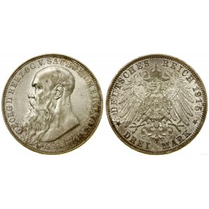 Niemcy, 3 marki pośmiertne, 1915 D, Monachium