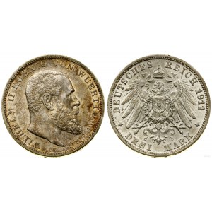 Niemcy, 3 marki, 1911 F, Stuttgart