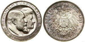 Germany, 3 marks, 1911 F, Stuttgart