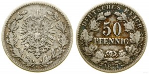 German Empire, 50 fenig, 1877 C, Frankfurt