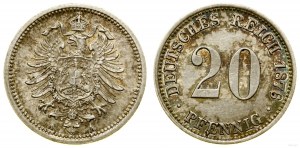 Deutsches Reich, 20 fenig, 1876 A, Berlin
