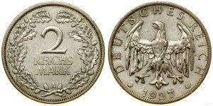 Germany, 2 marks, 1927 A, Berlin
