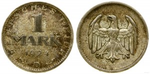 Německo, 1 značka, 1924 D, Mnichov