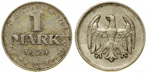 Německo, 1 značka, 1924 E, Muldenhütten
