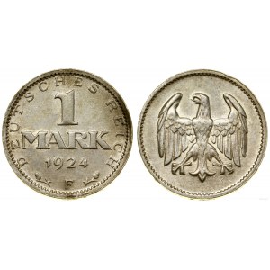 Niemcy, 1 marka, 1924 F, Stuttgart
