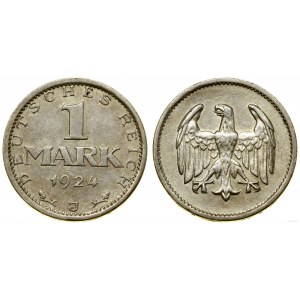 Niemcy, 1 marka, 1924 J, Hamburg