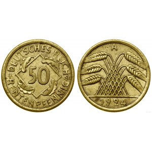 Niemcy, 50 fenigów, 1924 A, Berlin
