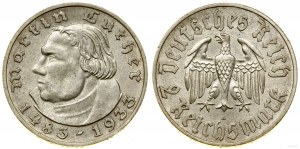 Allemagne, 2 marks, 1933 A, Berlin