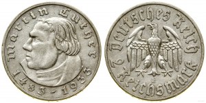 Germania, 2 marchi, 1933 E, Muldenhütten