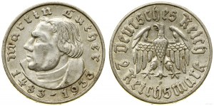 Niemcy, 2 marki, 1933 F, Stuttgart