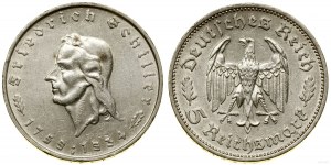 Deutschland, 5 Mark, 1934 F, Stuttgart