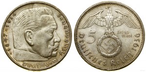 Germany, 5 marks, 1936 A, Berlin