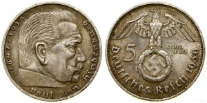 Deutschland, 5 Mark, 1936 F, Stuttgart