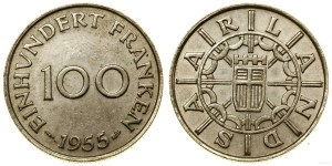 Nemecko, 100 frankov, 1955, Paríž