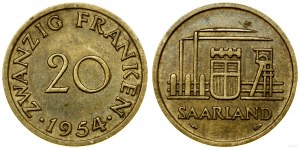 Niemcy, 20 franków, 1954, Paryż