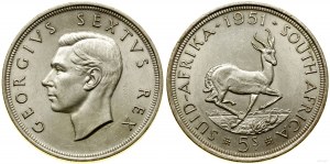 Sudafrica, 5 scellini, 1951, Pretoria