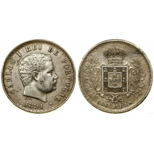 Portugalia, 500 reis, 1891