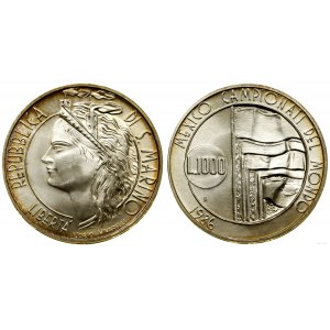 San Marino, 1.000 lirów, 1986, Rzym