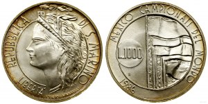 San Marino, 1,000 lira, 1986, Rome