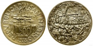 San Marino, 500 lira, 1978, Rome