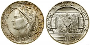 San Marino, 500 lirów, 1986, Rzym