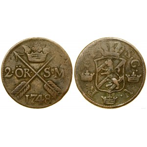 Szwecja, 2 öre, 1748, Avesta
