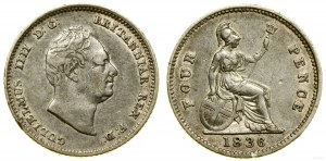 Regno Unito, 4 pence, 1836, Londra
