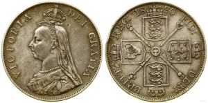 Royaume-Uni, 4 shillings (2 florins), 1890, Londres