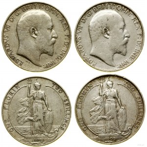 Wielka Brytania, lot 2 x 1 floren, 1902, 1903, Londyn