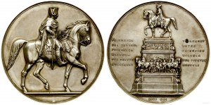 Německo, medaile k odhalení jezdecké sochy Fridricha Velikého, 1851, návrh Friedrich Wilhelm Kullrich.